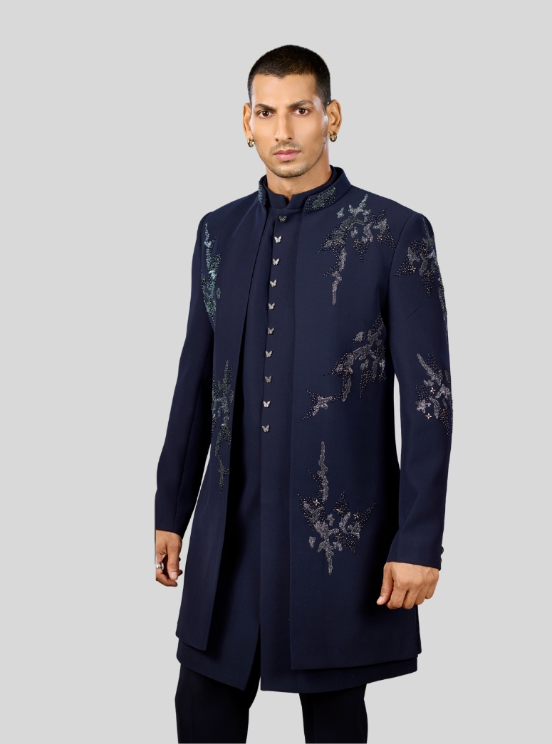 NAVY BLUE MIDNIGHT GLAM INDOWESTERN 